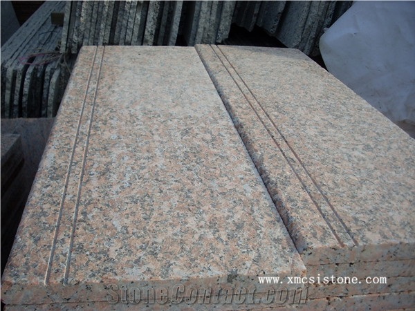Professional Supplier Of G562 Granite Stairs & Steps Risers/ Maple Leaf Red Granite Staircase /Chinese Rossa Capao Red Steps