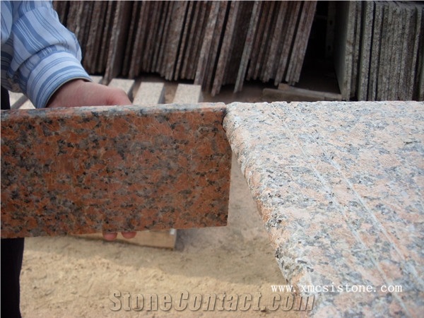 Professional Supplier Of G562 Granite Stairs & Steps Risers/ Maple Leaf Red Granite Staircase /Chinese Rossa Capao Red Steps