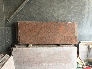 Professional Supplier Of G562 Granite Stairs & Steps Risers/ Maple Leaf Red Granite Staircase /Chinese Rossa Capao Red Steps