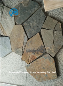 Multicolor Slate Flagstone, China Slate Flagstone