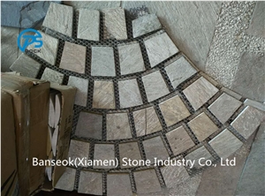 Yellow Slate Mosaic from China, Slate Stone, Yellow Slate Yellow Slate Mosaic from China, Slate Stone, Yellow Slate