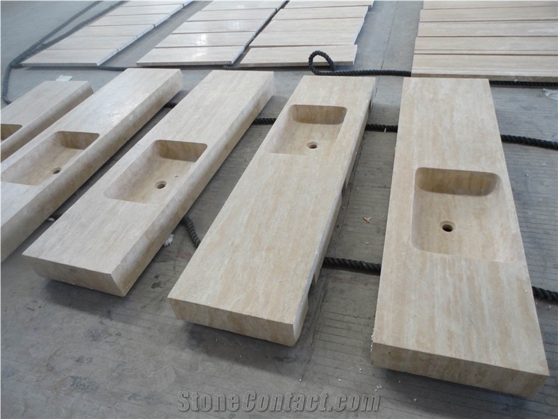 Alabastrino White Travertine Kitchen Countertop
