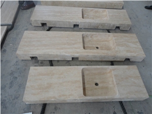 Alabastrino White Travertine Kitchen Countertop