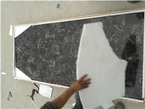 Black Agate Semiprecious Stone/Gem Stone Tiles & Slabs, Beautiful Decorative Semiprecious Stone/Gem Stone