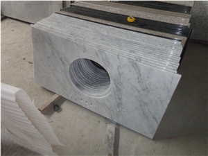 Carrara White Marble Bathroom Countertops/Vanity Tops/Custom Countertops, Italy White Marble Countertops