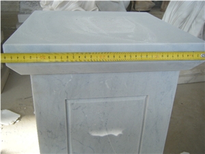Carved White Marble Columns