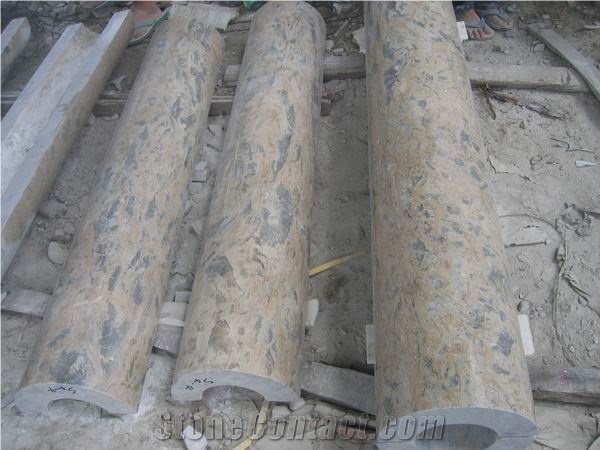 China Grey Marble Column for Sale Decorative Column
