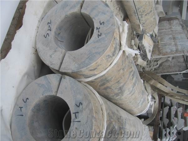 China Grey Marble Column for Sale Decorative Column