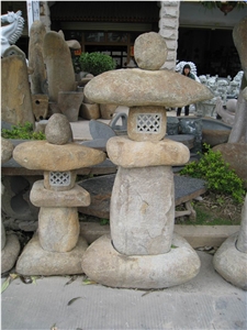 European Style Garden Brown Granite Lanterns