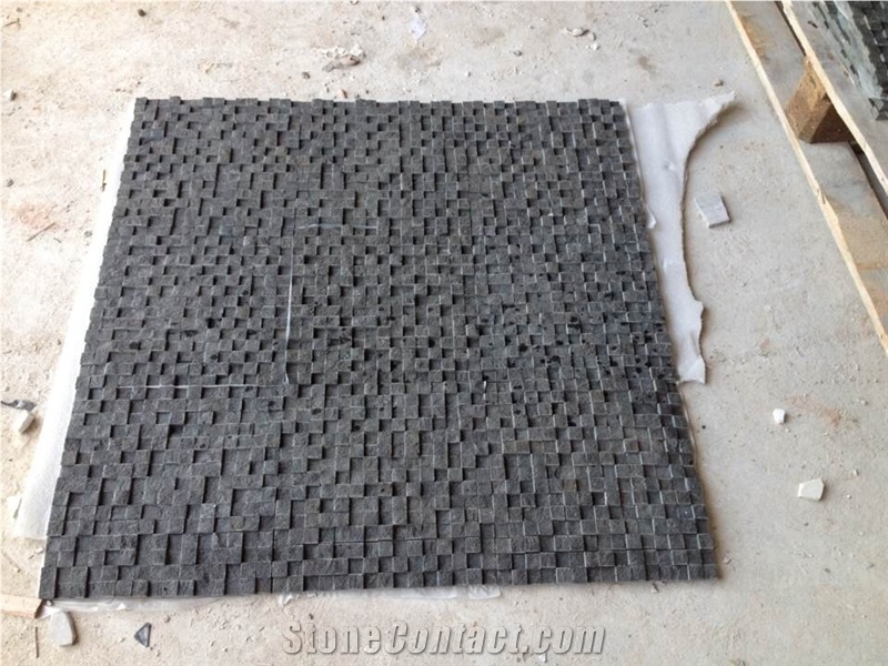 Hainan Black Basalt Mosaic, Natural Mosaic, Black Basalt Mosaic