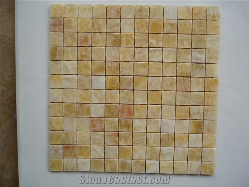 Honey Onyx Mosaic 23x23 for Wall, Yellow Onyx Mosaic