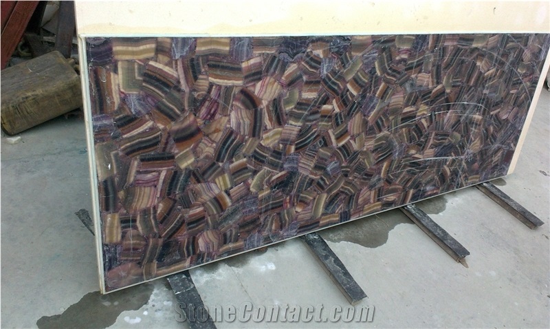 Purple Fluorite Gem Stone/Semiprecious Stone Tiles & Slabs, Beautiful Decorative Semiprecious Stone/Gem Stone