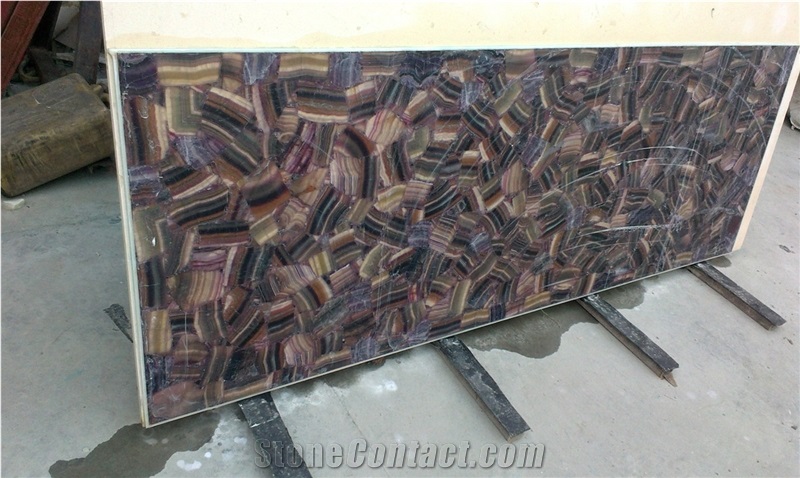 Purple Fluorite Gem Stone/Semiprecious Stone Tiles & Slabs, Beautiful Decorative Semiprecious Stone/Gem Stone