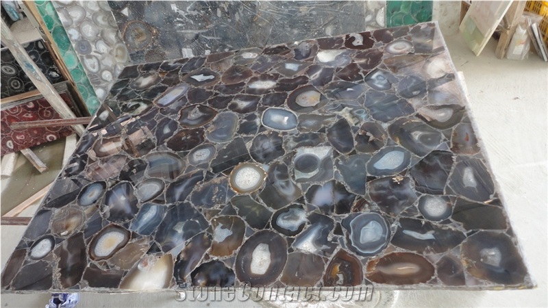 Uruguay Agate Semiprecious Stone/Gem Stone Tiles & Slabs, Beautiful Decorative Semiprecious Stone/Gem Stone