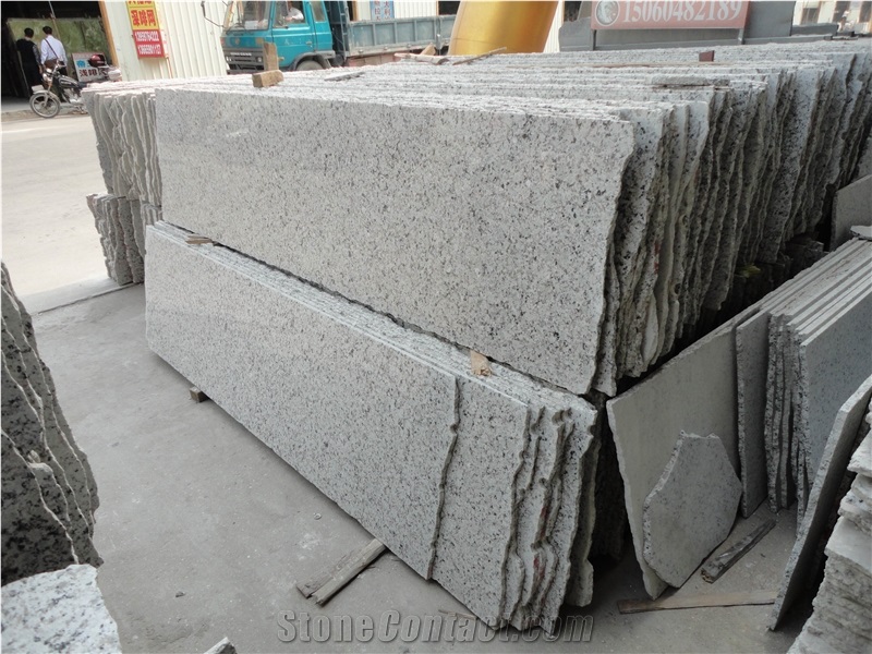 White Magnolia Granite Slabs, China White/Grey Granite Polished Slabs