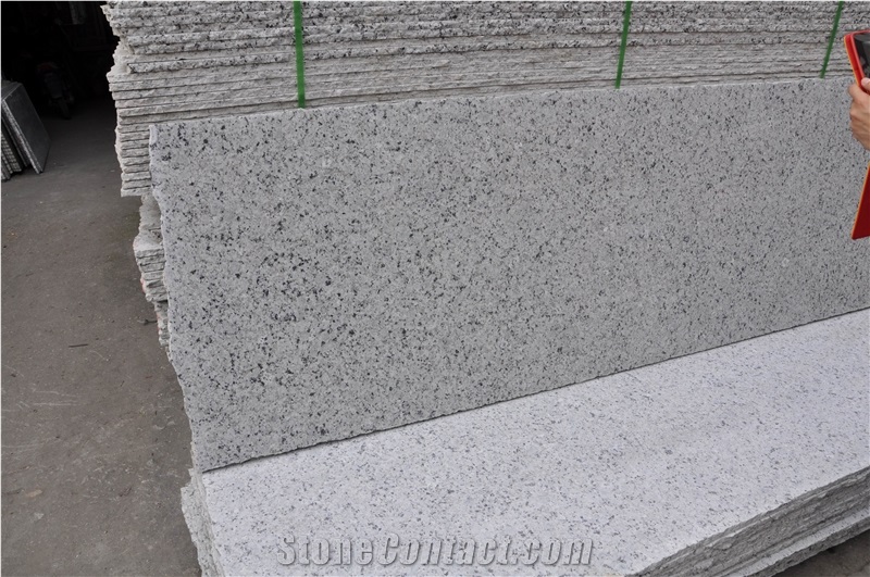 White Magnolia Granite Slabs, China White/Grey Granite Polished Slabs