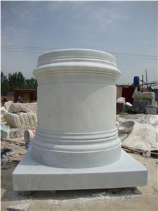 White Marble Hollow Column, White Marble Columns