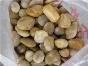 Yellow Polished Pebble Stone