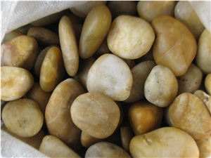 Yellow Polished Pebble Stone