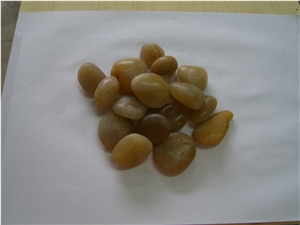 Yellow Polished Pebble Stone