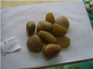 Yellow Polished Pebble Stone