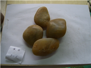 Yellow Polished Pebble Stone
