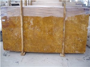 Yellow Travertine Slabs & Tiles, Yellow Sun Limestone Travertine