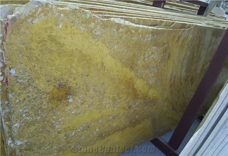 Yellow Travertine Slabs & Tiles, Yellow Sun Limestone Travertine