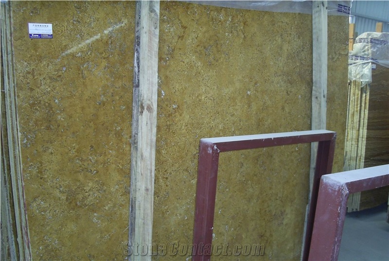 Yellow Travertine Slabs & Tiles, Yellow Sun Limestone Travertine