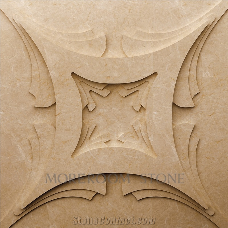 Chinese Beige Marble Cnc Wall Panels 3d Wall Panels Building Wtones Walling Tiles Wall Stone Faux Marble Wall Panels Ceramic Backed 3d Wall