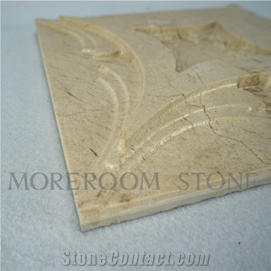Chinese Beige Marble Cnc Wall Panels 3d Wall Panels Building Wtones Walling Tiles Wall Stone Faux Marble Wall Panels Ceramic Backed 3d Wall