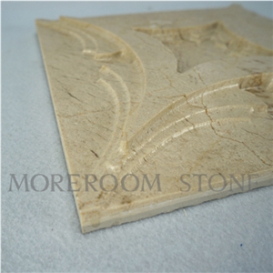 Chinese Beige Marble Cnc Wall Panels 3d Wall Panels Building Wtones Walling Tiles Wall Stone Faux Marble Wall Panels Ceramic Backed 3d Wall