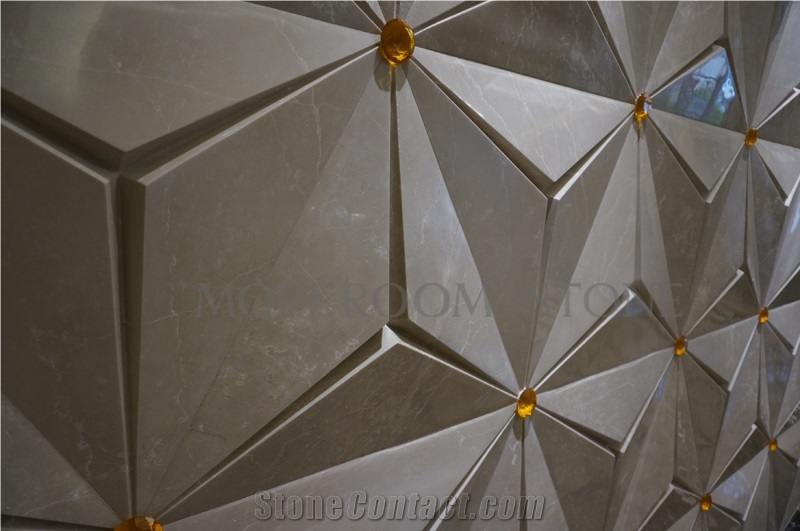 Chinese Factory 3d Wall Panels, Cappucino Beige Marble Turkish Marble Wall Panels, Ceramic Backed 3d Wall Polished Wall Stone, Wall Art Panel Faux Marble Wall Panels, Cnc Wall Tiles