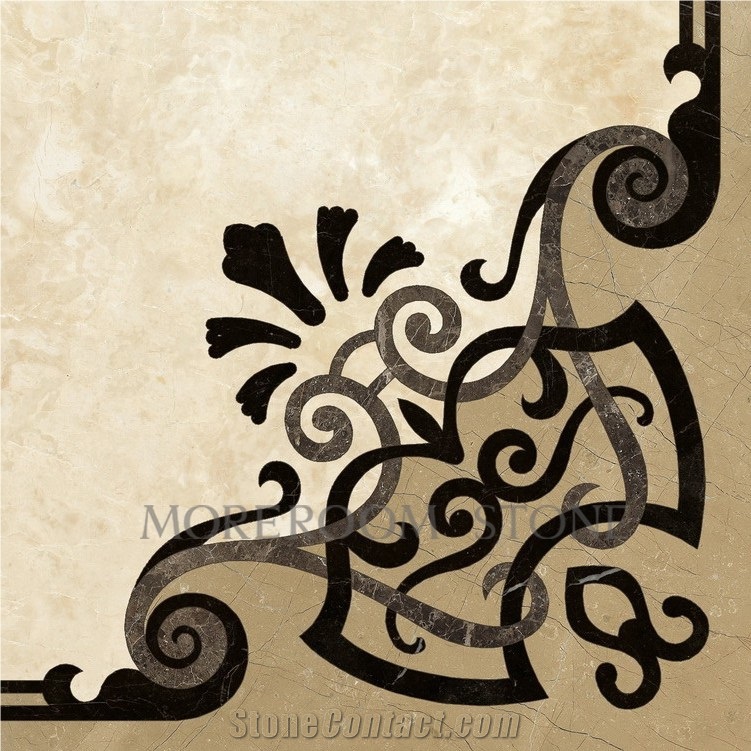 Chinese Factory Marble Polishing Cappucino Marble Turkish Marble Waterjet Medallion Floor Medallion Marble Flooring Design Decorative Stone Inlaid Marble Price