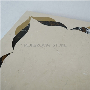 Crema Marfil Ivory Marble Medallion,Laminated Flooring,Ceramic Back Flooring