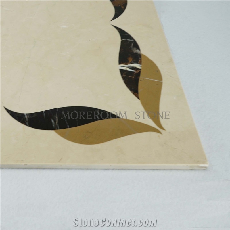 Crema Marfil Ivory Marble Medallion,Laminated Flooring,Ceramic Back Flooring