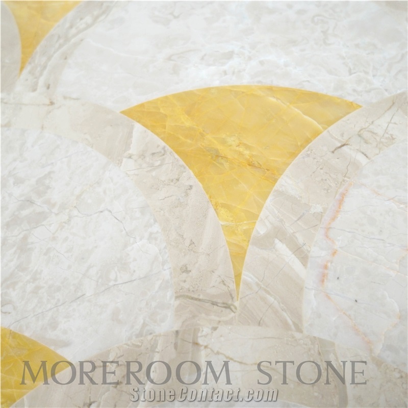 Decorative Floor Tile Thin Laminated Water-Jet Medallions Marble Price