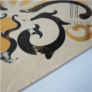 Flower Pattern Marble Flooring Tile 24x24