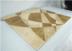 Flower Pattern Waterjet Marble Wall Tile