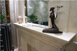 Foshan Manufacture Shayan Cream Marble Tile Laminated Marble Wall Covering