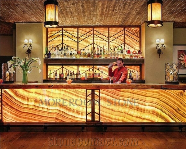 Foshan Stone Manufacture Peru Onyx White Orange Thin Translucent Onyx Wall Panel with Pvc Backing Laminated Onyx Tile & Slab
