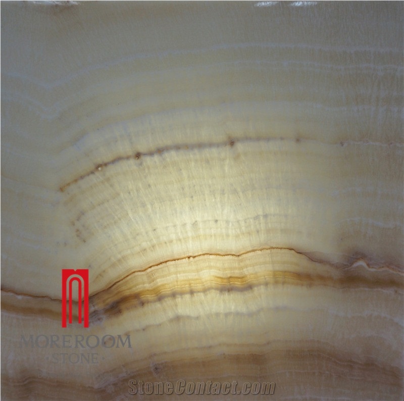 Foshan Stone Manufacture Peru Onyx White Orange Thin Translucent Onyx Wall Panel with Pvc Backing Laminated Onyx Tile & Slab
