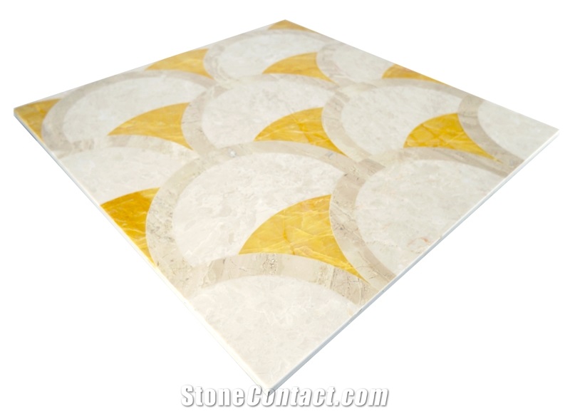 Golden Onyx Marble Medallion,Marble Flooring Tile,Flooring Marble