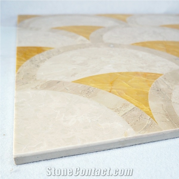Golden Onyx Marble Medallion,Marble Flooring Tile,Flooring Marble