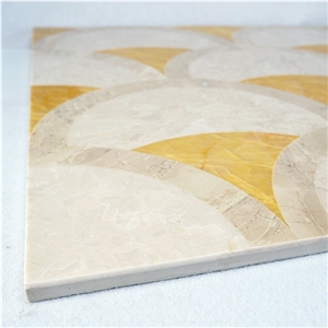 Golden Onyx Marble Medallion,Marble Flooring Tile,Flooring Marble