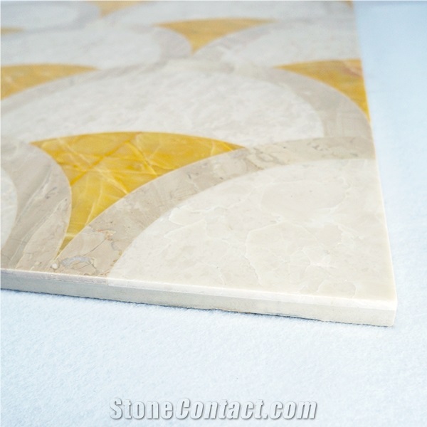 Golden Onyx Marble Medallion,Marble Flooring Tile,Flooring Marble