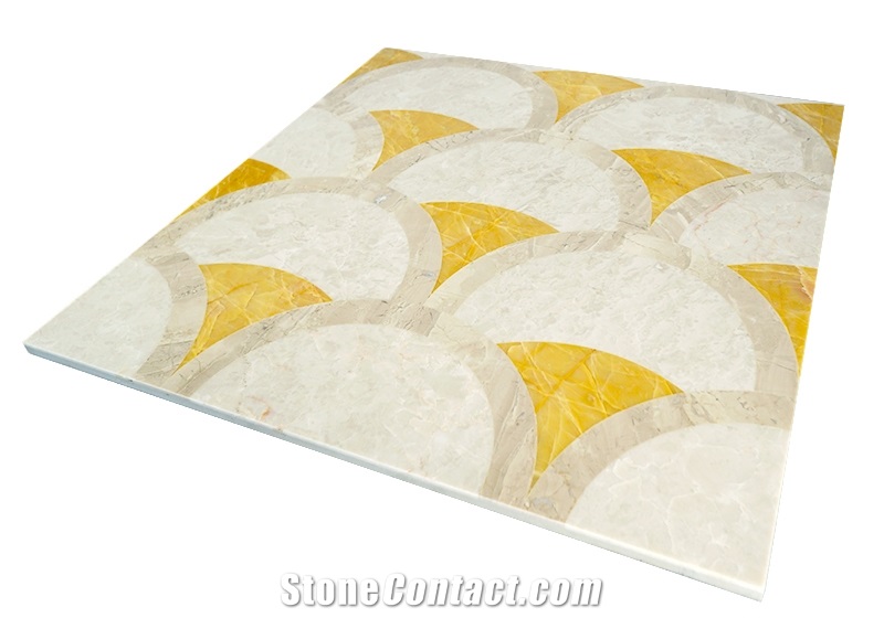 Golden Onyx Marble Medallion,Marble Flooring Tile,Flooring Marble