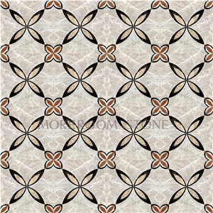 High Quality Marble Medallion, Polished Laminated Marble Flower Marble Floor Design Natural Stone Grey Marble Tiles Marble Floor Design Pictures Marble Inlay