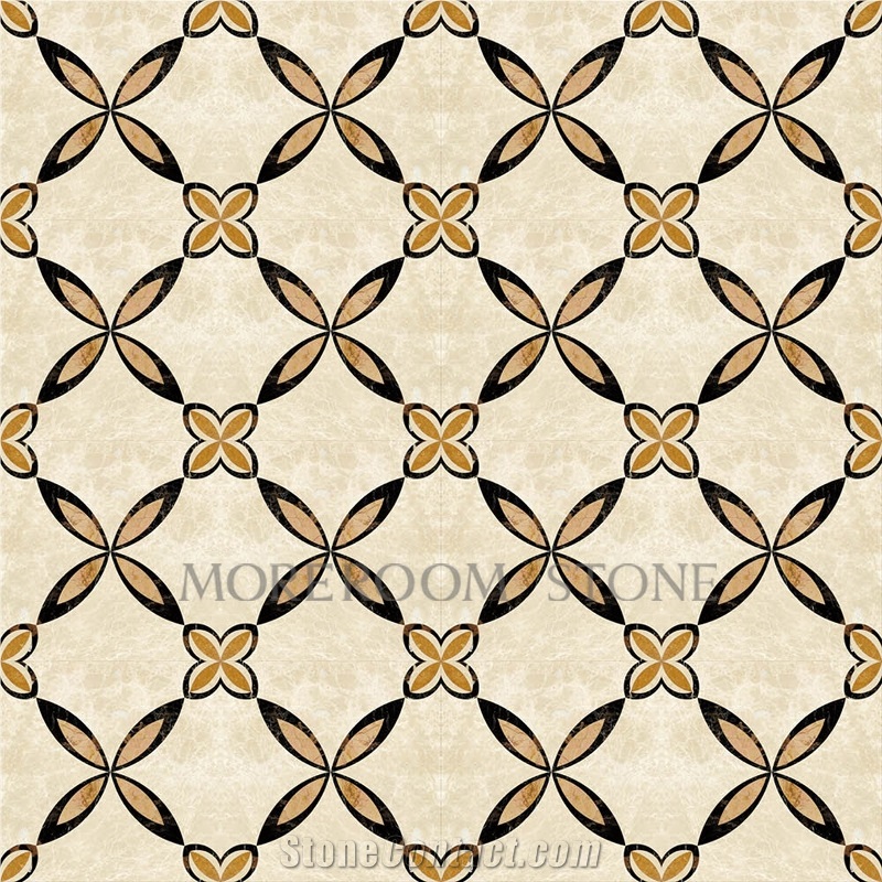 High Quality Marble Medallion, Polished Laminated Marble Flower Marble Floor Design Natural Stone Grey Marble Tiles Marble Floor Design Pictures Marble Inlay
