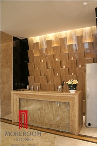Hot Sale Indoor Latte Beige Marble Stone Fireplace Decorative